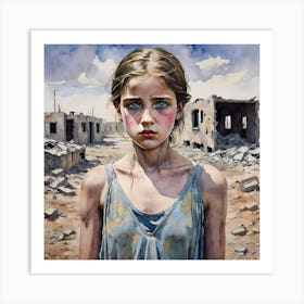 All About Eve Serie, Lost Childhood, Stop War Art Print