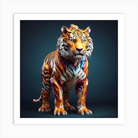 Abstract Tiger 2 Art Print