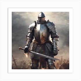 Knight In Armor Art Print