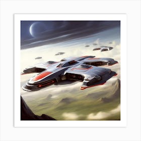 Spaceships 3 Art Print