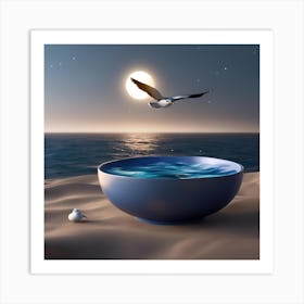 Seagulls In The Sky Art Print