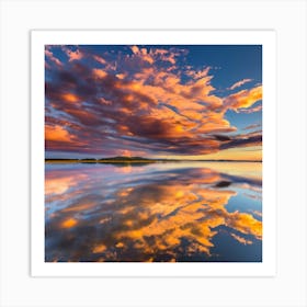 Sunset Reflected In Water 1 Art Print