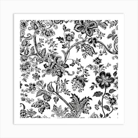 Fern Frost Bloom London Fabrics Floral Pattern 5 Art Print