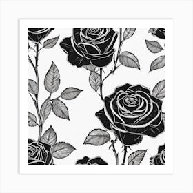 Black Roses 5 Art Print