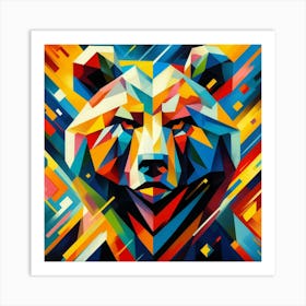 Abstract modernist Bear 2 Art Print