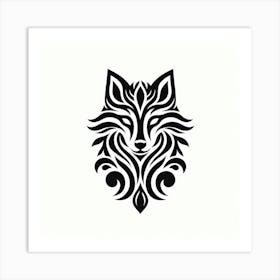 Tribal Wolf Head 1 Art Print