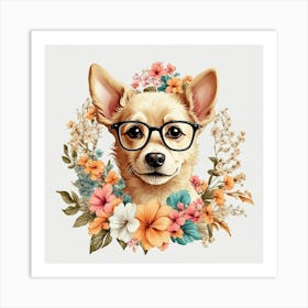 Chihuahua cute dog wall art Art Print