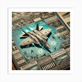 Nightstrike Stealth Fighter Covert Operations Iron Commonwealth Art Print