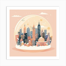 New York City Usa 4 Snowglobe Art Print
