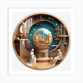 World In A Globe Art Print