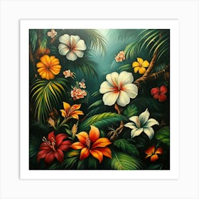 Tropical Flowers Art 11 Art Print