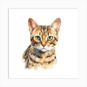 Bengal Cat Portrait 3 Art Print