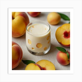 Leonardo Lightning Peach Milk Art 1 Art Print