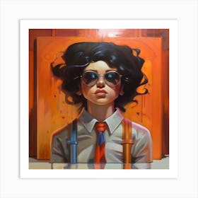 'The Girl With Glasses' Art Print