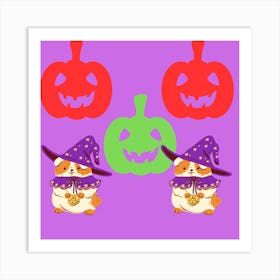 Halloween Hamsters Art Print