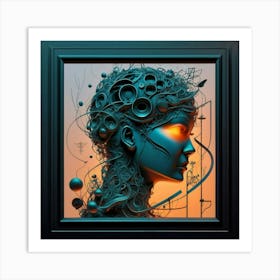 Cyborg Woman Art Print