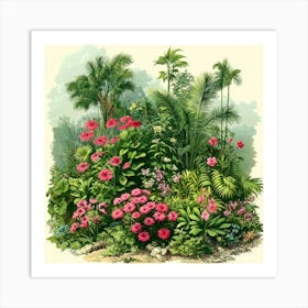 Tropical Garden Art 2 Art Print