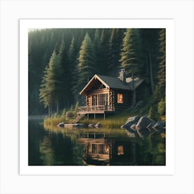 Cabin In The Woods Art Print