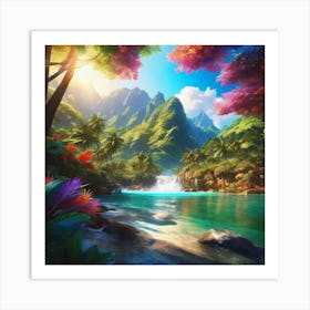 Hawaiian Landscape 1 Art Print