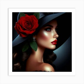 Graceful woman 4 Art Print