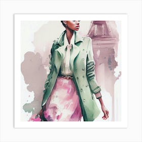 Paris Fashion Illustration 2 Art Print