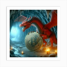 Bitcoin Dragon Guardian D5 Art Print