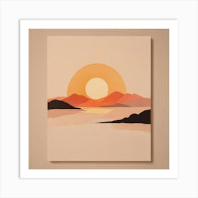 Sunset Painting 5 Art Print