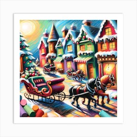 Super Kids Creativity:Christmas Village 1 Art Print