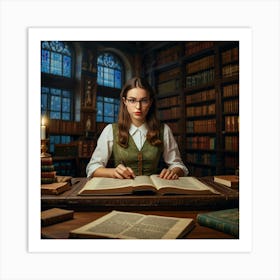 The Young Librarian 2 Art Print