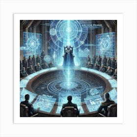 Ionosphere Council Archons Leadership Converted Art Print