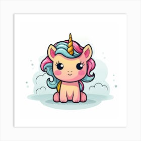 Cute Unicorn 351 Art Print