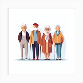 Old People 2 Art Print