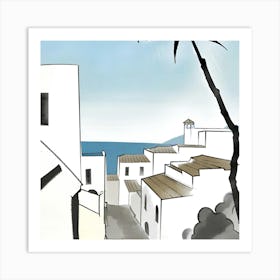 tanger morocco ink style Art Print