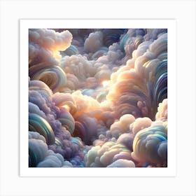 Fractal Clouds 1 Art Print