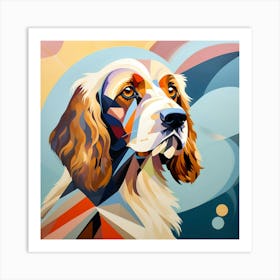 Abstract modernist Cocker Spaniel 1 Art Print