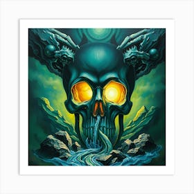 Skull Of The Abyss Art Print