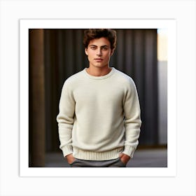 Mock Up Jumper Blank Plain Sweater Pullover Knit Cotton Wool Fleece Soft Comfy Cozy M (14) Art Print