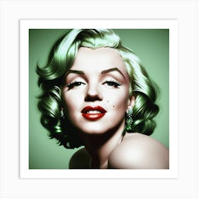 Emerald Tresses Marilyn Monroe Art Print