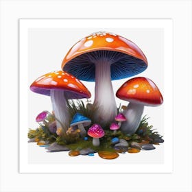 Mushroom Garden Art Print