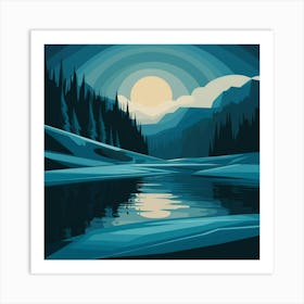 Night Landscape Art Print