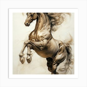 Horse Galloping Art Print