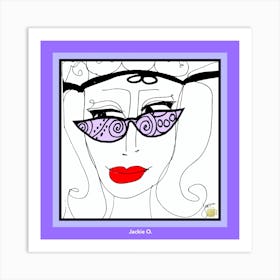 the color purple-Jackie O POP QUEEN by Jessica Stockwell Art Print