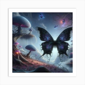 Butterfly In The Forest 11 Art Print