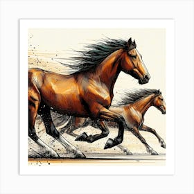 Creative Horse Beauty Illustration Nr 73 Art Print