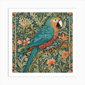 willam morris parrot Art Print