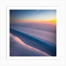 Antarctica At Sunset Art Print