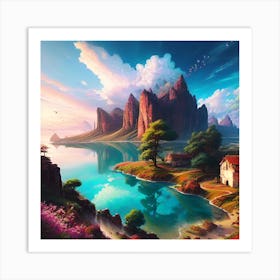 Landscape Painting 87 Art Print