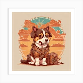 Steampunk Dog 2 Art Print