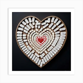 Domino Heart Art Print