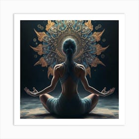 Meditating Woman Art Print